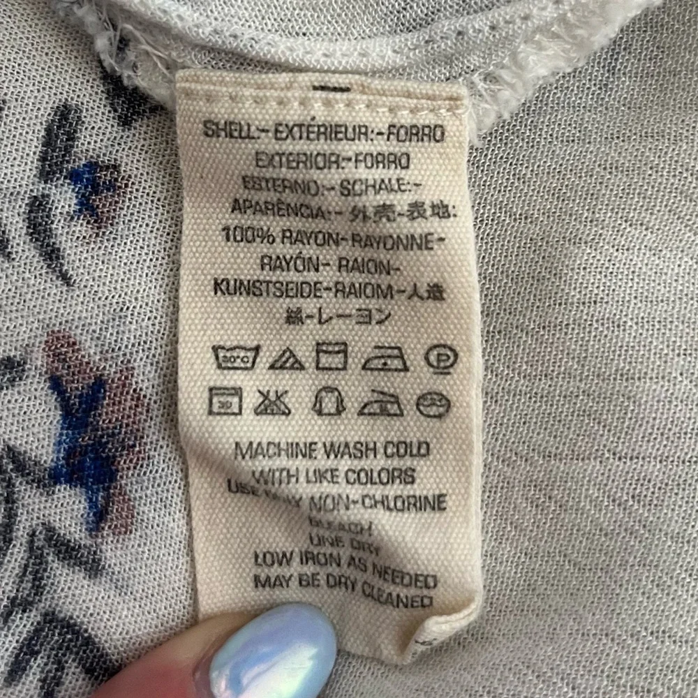 Free People Tree Swing White Floral Tunic Dress Size Medium